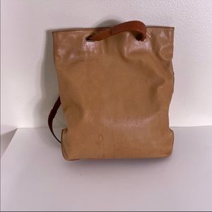 Mark & Graham Tan Leather Bedford Backpack